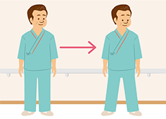 横歩き