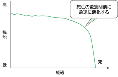 がん患者さんの死亡前の変化