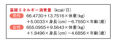 推定 エネルギー 必要 量 計算