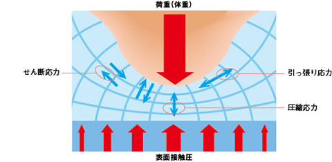 図３ 圧迫によるいろいろな力