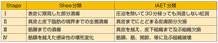 表１ Shea分類とIAET分類