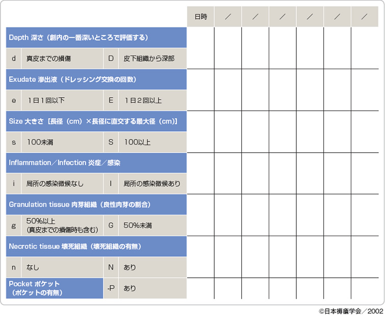 図１ DESIGN 重症度分類用